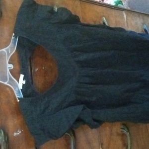 MAURICES BLACK BLOUSE XXL FLUTTER SLEEVES OPEN BACK